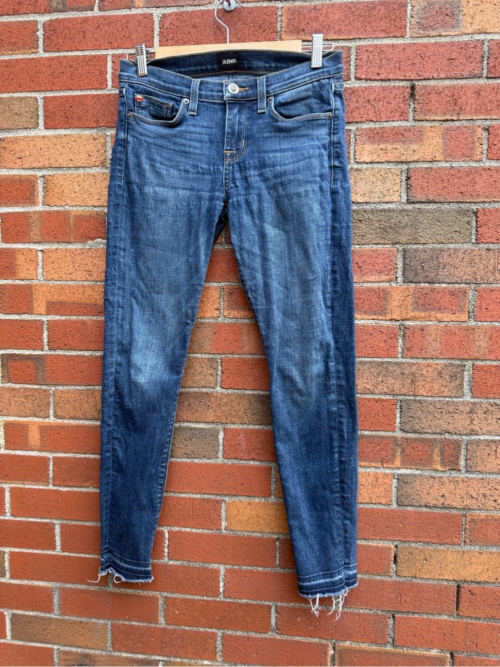 Hudson Krista Super Skinny Ankle Release Hem Jeans Size 26 Medium Wash